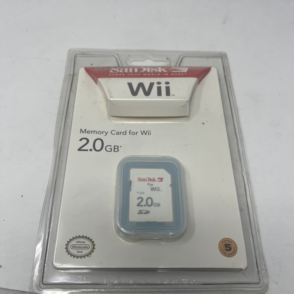 SanDisk SD Gaming Memory Card 2GB for Nintendo Wii New in Package Sealed OEM